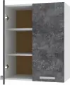 Шкаф кухонный навесной 60х30х72 см, Полка 600 - белый/бетон спаркс темный