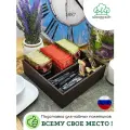 Подставка, органайзер для чайных пакетиков ADWOODCRAFT, 22Х22Х6,5 см, коричневая
