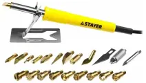 Прибор для выжигания 3в1, с набором насадок 20шт STAYER PROFESSIONAL 45227