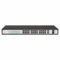 Управляемый гигабитный 24 портовый Web Smart PoE коммутатор POWERTONE PWS-TS24G-370R