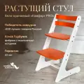 Растущий стул для детей и школьников Конек Горбунек Комфорт PRO, бело-оранжевый
