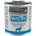 Влажный корм для собак Farmina Vet Life, при аллергии, гипоаллергенный, утка, с картофелем 1 уп. х 2 шт. х 300 г