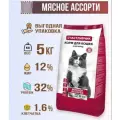 Сухой корм для кошек Счастливчик Мясное ассорти 5 кг