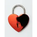 Свадебный замок сердце с ключом с индивидуальной гравировкой, красный
