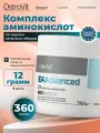 OstroVit EAAdvanced, Аминокислоты комплекс, BCAA для нервной системы и печени, порошок 360 г со вкусом зелёного яблока без сахара