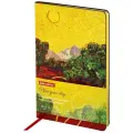 Ежедневник-планер (планинг) недатированный А5 (138х213 мм), Brauberg Vista, под кожу, гибкий, 136 л, Van Gogh, 111987