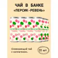 Напиток в банках Сварщица Екатерина Чайный лимонад с коллагеном Персик-Ревень - 12 банок