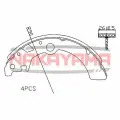 Колодки тормозные барабанные задние SUZUKI WAGON R+/R 1.0/1.2 98-05 Nakayama HS7165NY