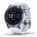 Умные часы Garmin Fenix 7 Sapphire Solar 47mm Mineral Blue Titanium, с ремешком Whitestone