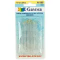 Gamma N-308 Иглы ручные для штопки №3-9, удлиненные, блистер 10 шт, для швейных работ