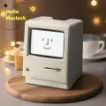 Ретро-старинный часы, с пиксельным дисплеем и ночным светом, декоративное украшение для стола