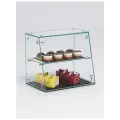 Витрина сладость №16КА-О для выпечки настольная с прямыми полками без дверки, Стекло