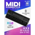 M-VAVE SMK-37 PRO — MIDI-клавиатура, 37 клавиш, встроенный FM-синтезатор DX-7, Bluetooth MIDI, секвенсор, черный