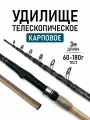 Спиннинг телескопический карповый, длина 3м, тест 60-180г, 3 наконечника