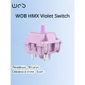 Механические переключатели (свитчи) WOB HMX Violet, (90 штук), Линейные, Смазаны, 5-pin, 45 грамм