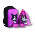 Рюкзак школьный для девочки Аниме Куроми с мешком для обуви, ранец ортопедический с жестким каркасом для начальной школы