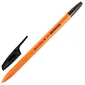 Ручка шариковая BRAUBERG X-333 Orange, комплект 50 шт, черная, корпус оранжевый, узел 0.7 мм, линия письма 0.35 мм, 142410