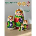 Матрешка Орнамент деревянная детская сувенирная 5 мест 10 см