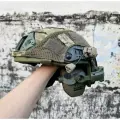 Активные тактические наушники для стрельбы с оголовьем и поворотными креплениями на шлем/каску