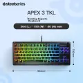 Игровая клавиатура SteelSeries Apex 3 TKL, черная, проводная, 8-зонная RGB-подсветка, IP32, 84 клавиши