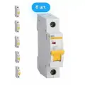 Автоматический выключатель IEK ВА47-29 1P 6А характеристика C (комплект из 6 шт.)