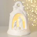 Декоративный светильник Рождественский Вертеп - Святая Ночь 22 см, теплые белые LED лампы, на батарейках, Sigro, 50-1520