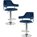 Стул барный Dobrin CHARLY (синий велюр (MJ9-117))(2 шт/уп)