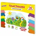 Пластилин 36 цветов Юнландия Веселый шмель, 720г, со стеком (106434), 3 уп.