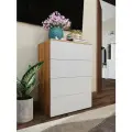 Комод для вещей, 60х35х85 см, для спальни и офиса, 4 ящика, без ручек, шариковые направляющие