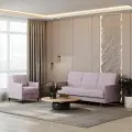 Диван раскладной Бельфор Велюр лавандер / ножки - черные Djivani