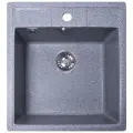 Мойка для кухни мраморная GranAlliance Темно-серая матовая прямоугольная 500х440 без сифона