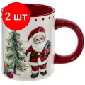 Комплект 2 штук, Кружка Новогодний подарок, 400 мл, L13 W8.5 H10.5 см, НГ 805114