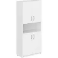 Шкаф с четырьмя дверками и полками SR-5W.4 белый, 77x 37x 181 см
