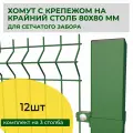 Комплект хомутов для крайнего столба 80х80 12 шт, для крепления сетчатого забора