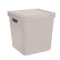 Ящик с крышкой 'luxe' 18л, светло-бежевый, 286х286х286мм, пластиковый
