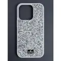 Чехол Swarovski для iPhone 15 Pro Max, силиконовый / Серебристый