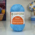 Пряжа Пехорка Жемчужная тёмно-голубой (15), 50%хлопок/50%вискоза, 425м, 100г, 5шт