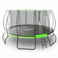 Батут каркасный UNIX Line UFO 16 ft Green, диаметр 488 см, до 150 кг, с внутренней защитной сеткой, для дома и улицы