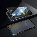 Чехол Yue Tengda, для Samsung A53, алюминиевый сплав, закаленное стекло, магнитный, прозрачный черный