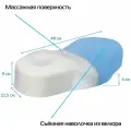 Подушка валик ортопедическая для сна, с эффектом памяти 49х22,5 см, высота валиков 10 см и 4 см