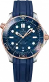 Наручные часы OMEGA, нерж. сталь + золото, синий