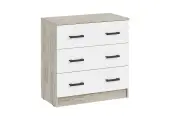 Комод Нонтон Ронда дуб крафт серый / белый 80x42x82 см