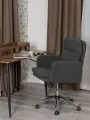 Компьютерное офисное кресло TetСhair Dover хром, букле, серый