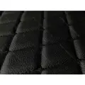 Стеганая Экокожа Dakota без клеевого слоя - Черный Ромб - Черная нитка (200х140см) Простроченная - Прошитая экокожа + поролон 5мм + спанбонд.