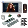 Комплект видеодомофона Fox 7 (графит) с электромагнитным замком и ключами TM для офиса, склада, магазина