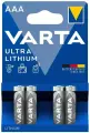 Элемент питания Varta Ultra Lithium AAA LR03, 4 шт