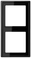 Рамка для розеток Jung LS 990 для 2 постов, универсальная, черная