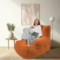 Современное кресло для отдыха aLounge - Tranquility Armchair - Terra Cocta (велюр, терракотовый) - бескаркасная мягкая мебель в гостиную, спальню, зону ожидания