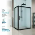 Душевой уголок GWMPKB019R 110x180 см, цвет фурнитуры черный матовый, стекло матовое закаленное 6 мм