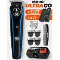 Триммер для бороды и усов ULTRA GO с самозатачивающимися лезвиями, 4 насадки для стрижки волос и защитный кейс